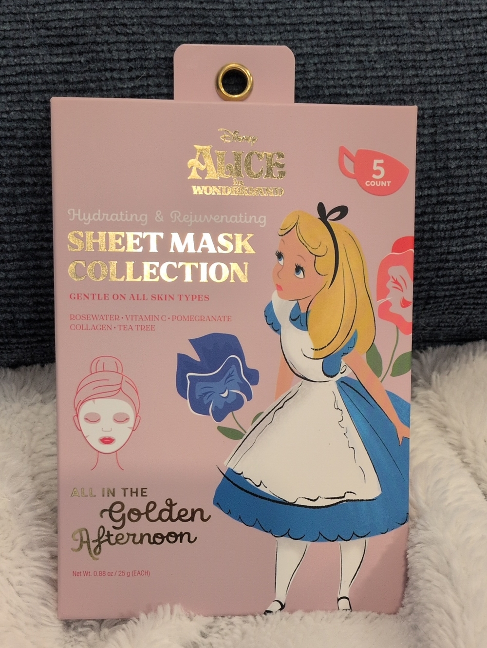 Alice In Wonderland Sheet Mask Collection - Hydrating Face Masks (5 Count)